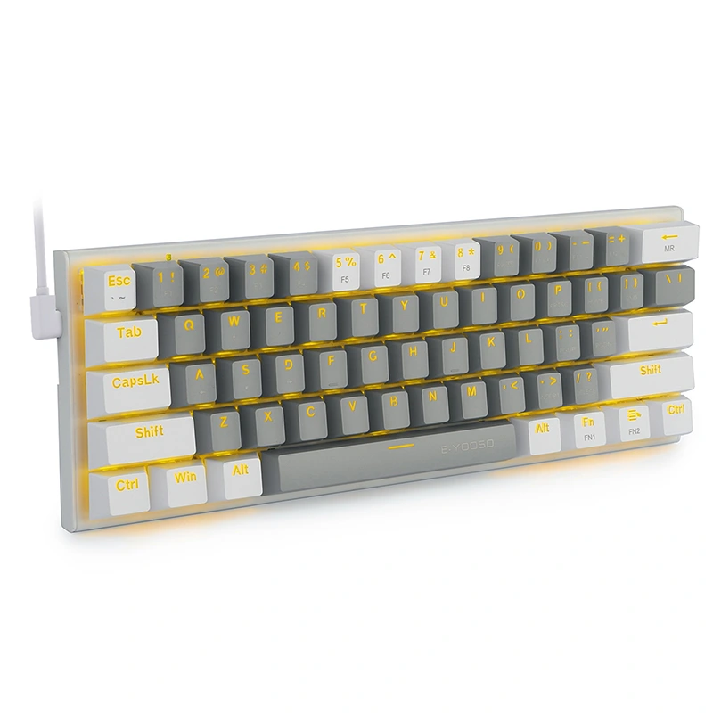 61 Key 60% Bàn phím chơi game LED có dây có dây