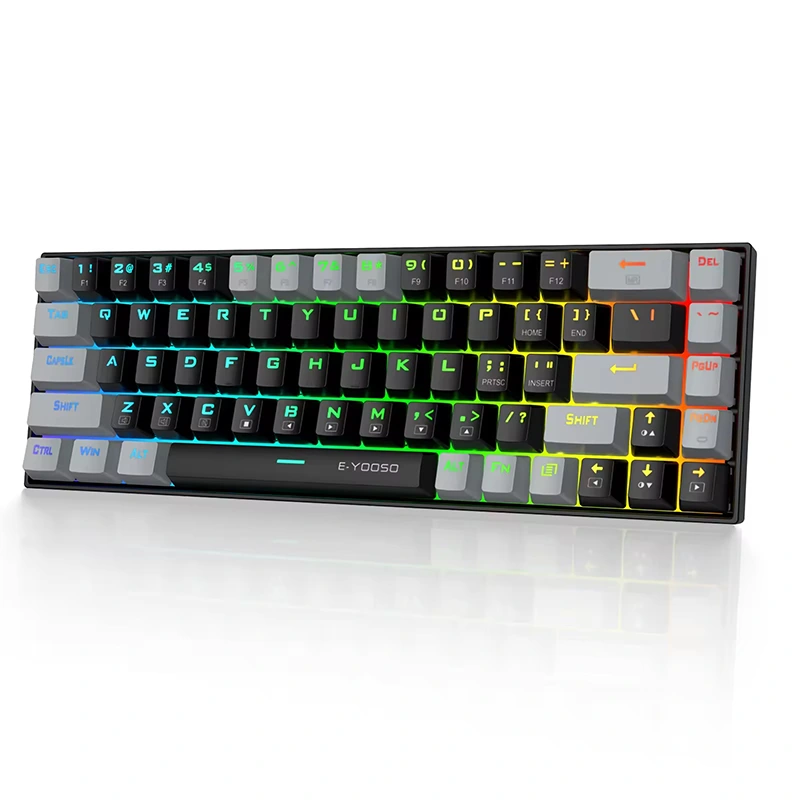 Bàn phím chơi game cơ học có dây 68 phím RGB