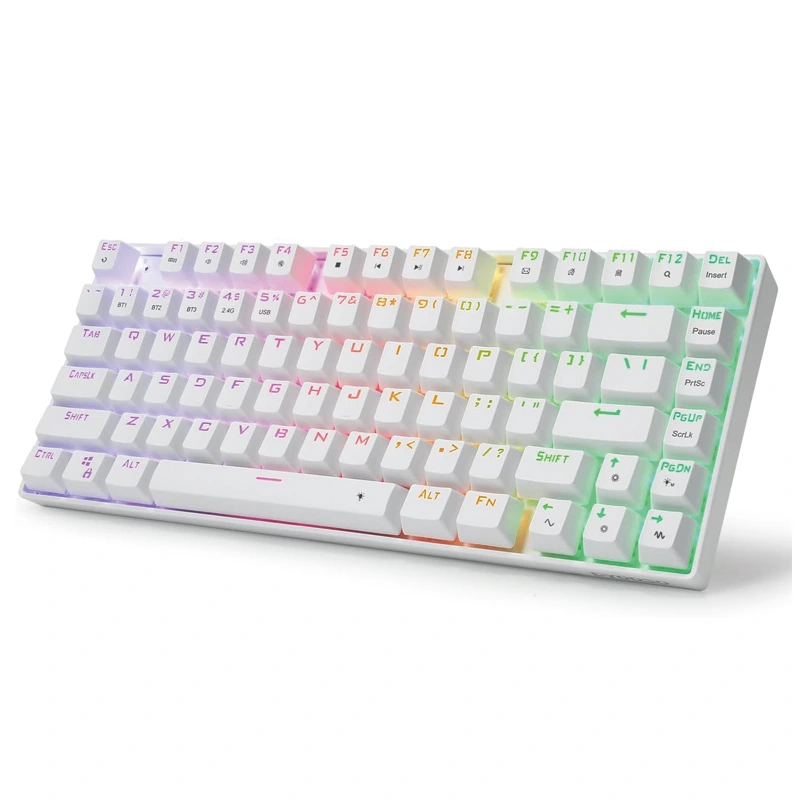 Bàn phím cơ không dây Bluetooth 2.4GHz RGB 81 phím