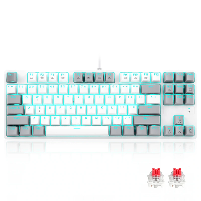Đèn LED 87 phím có dây cơ khí chơi game cơ học
