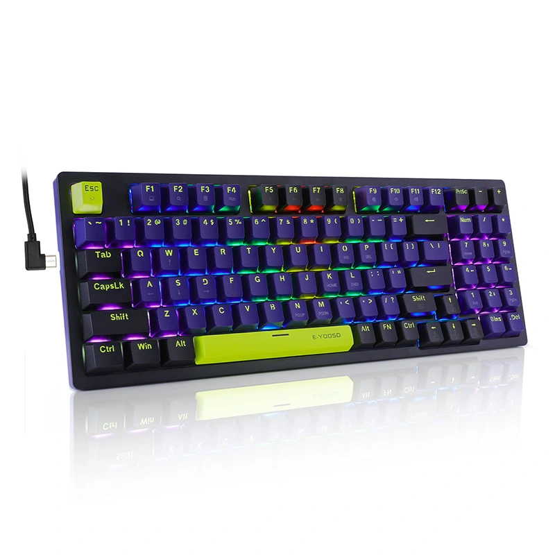 Bàn phím chơi game cơ học Rainbow có dây 94 phím