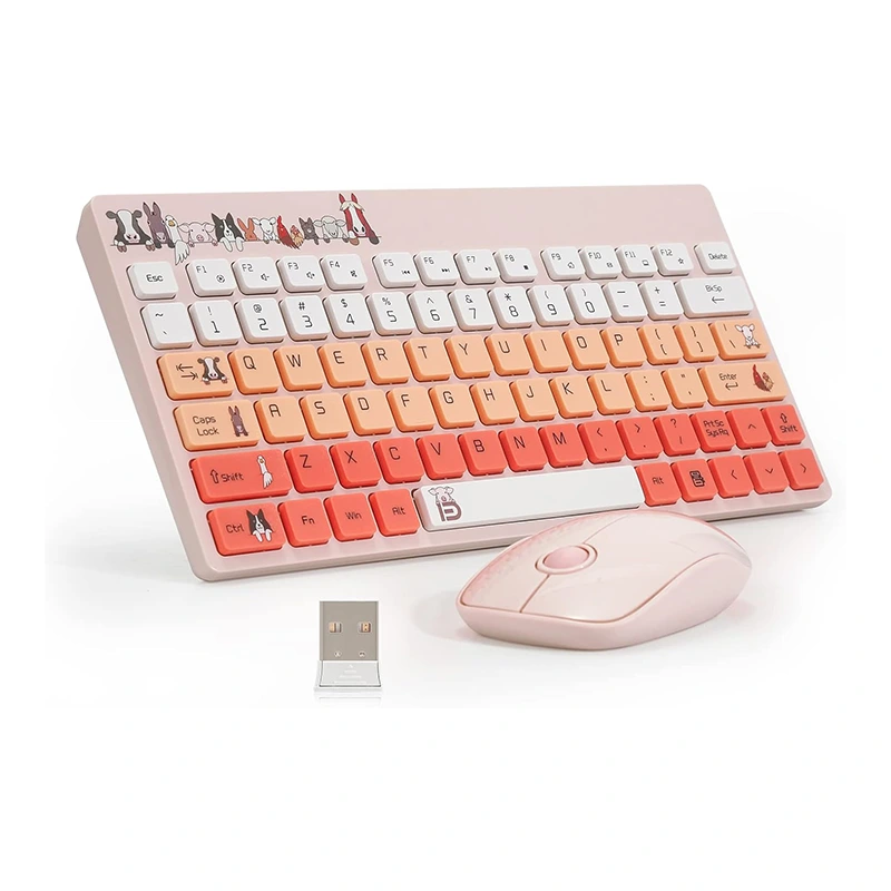 Combo Bàn Phím Và Chuột Không Dây 2.4G USB Di Động Nhỏ Gọn